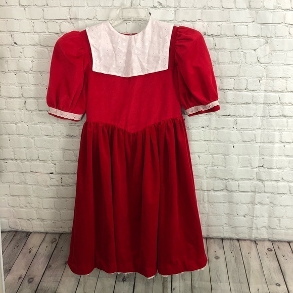 Other - Girls’s Red and White Long Dress - Size: Large